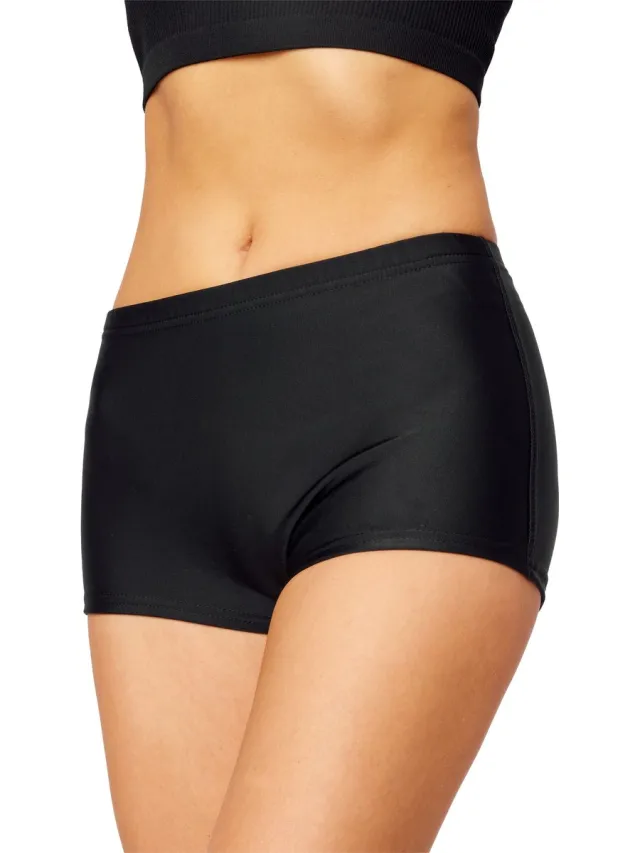 Merry Style HI-Leila Dames Zwembroek - Zwemshorts - Bikinibroekje - Elastische tailleband - Polyamide & Elastaan - Zwart (9240) - 56