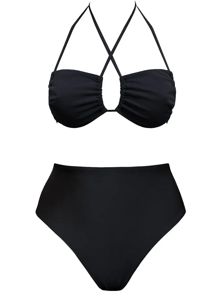 Anekdot dames vegan Bikiniset Low Versatile Skyline High Zwart, foto 2