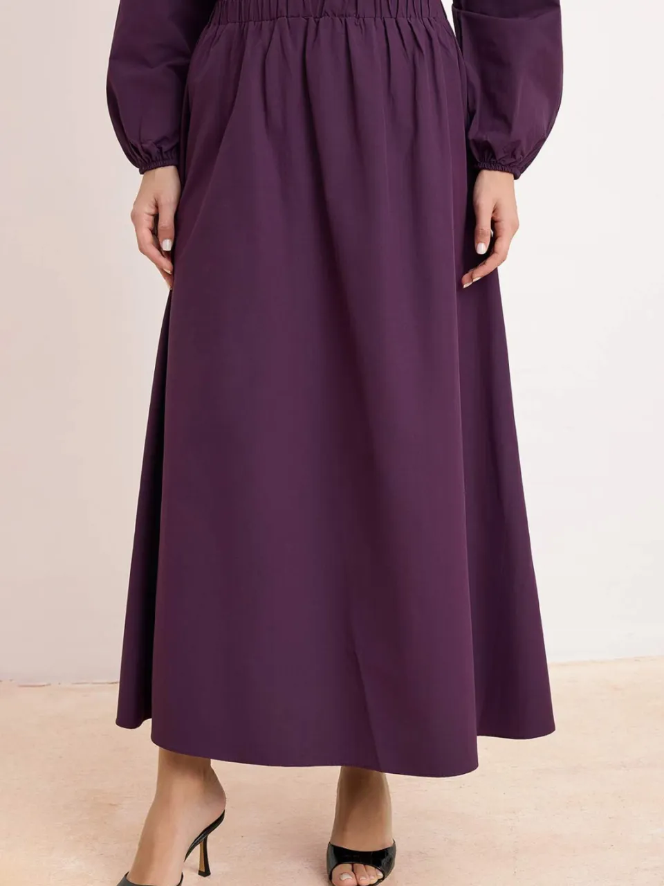 Trendyol Paarse platte lange dameshijab broek-top set voor dagelijks gebruik, foto 2