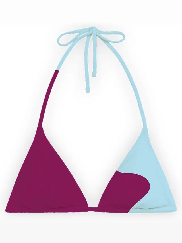 Sea'sons Official - Kleurveranderend - Triangle Bikini Top - Cherry-Blauw Roze