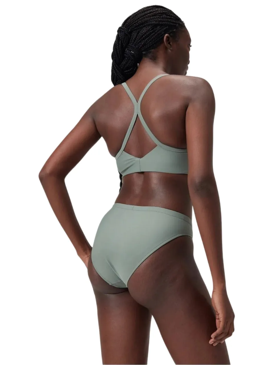 Speedo Dames Logo Hoge Been Bikini Onderbroek (Groen)