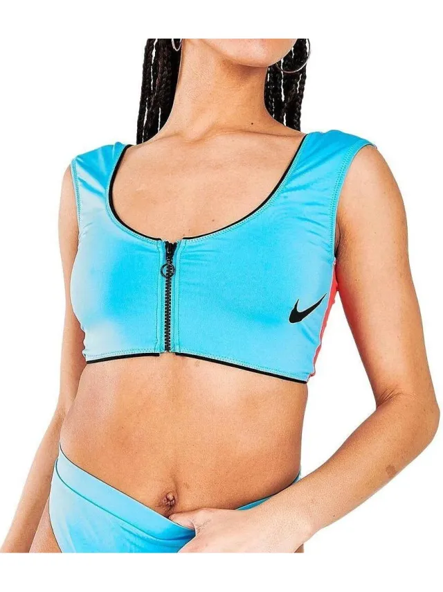 Nike Midkini bikinitop blauw