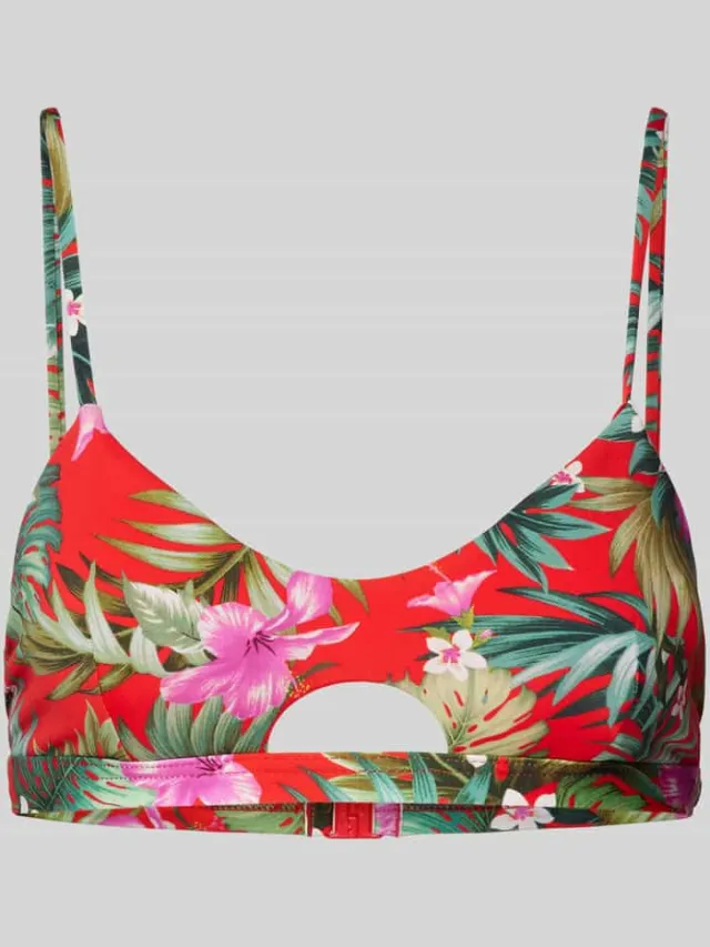 banana moon Bikinitop in bustiermodel met cut-out, model 'MAHALO MELIO' Rood