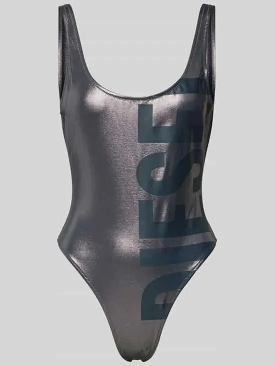 Diesel Badpak met labelprint zilver, foto 2