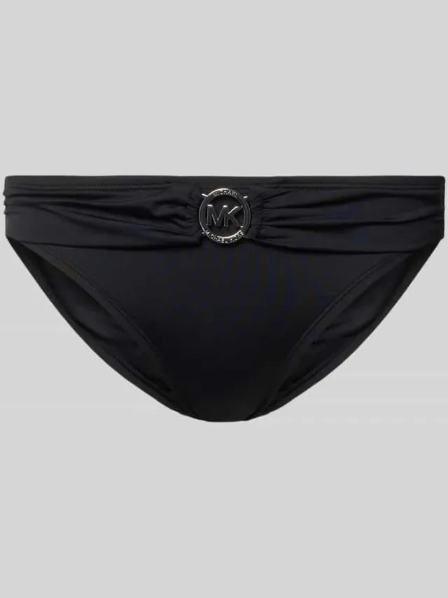 Michael Kors Bikinibroekje met logo model 'SOLIDS' Zwart