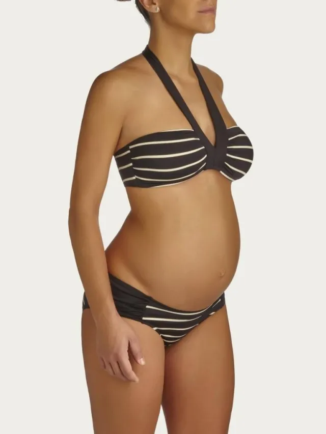 Pez D'or Black Line zwangerschapsbikini zwart gestreept