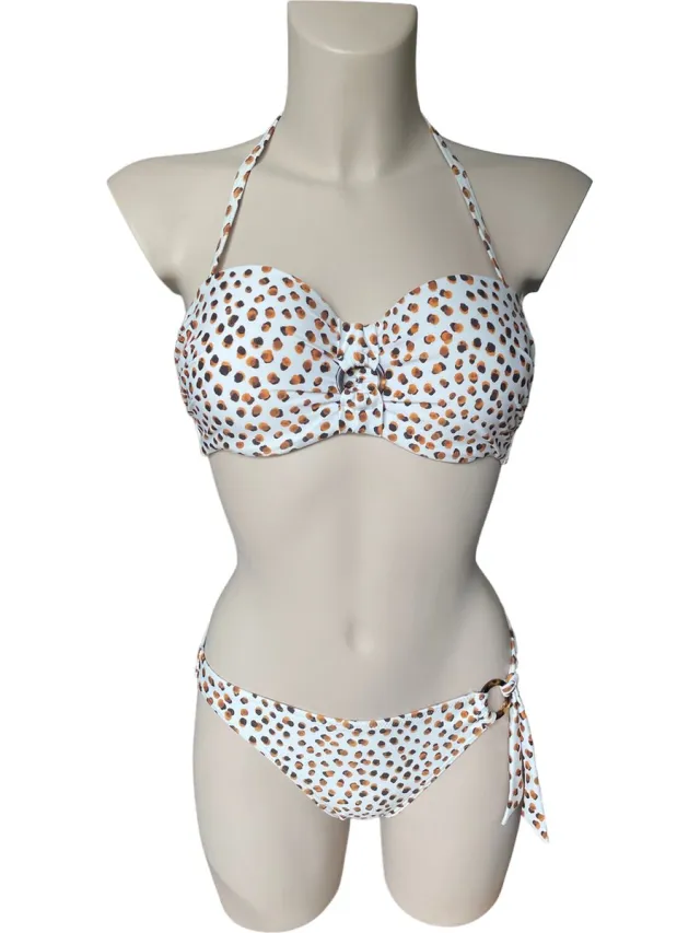 Cyell Spot On - Bikini Set - Maat voorgevormde Top 38C / Slip 36 off white