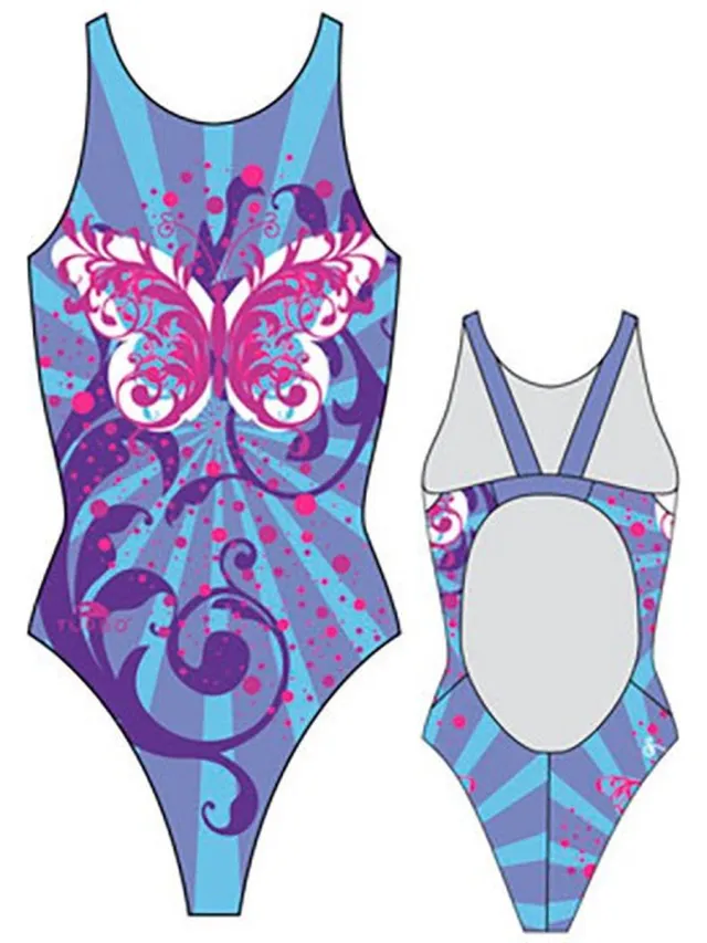 Turbo Butterfly Stars Pro Resist Zwemkleding Blauw L Vrouw Purple