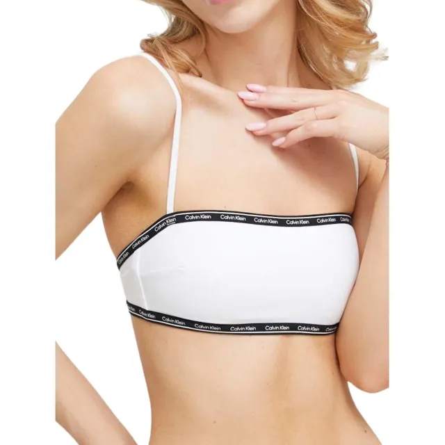 Calvin Klein Dames/Dames Logo Bikinitop (Wit)