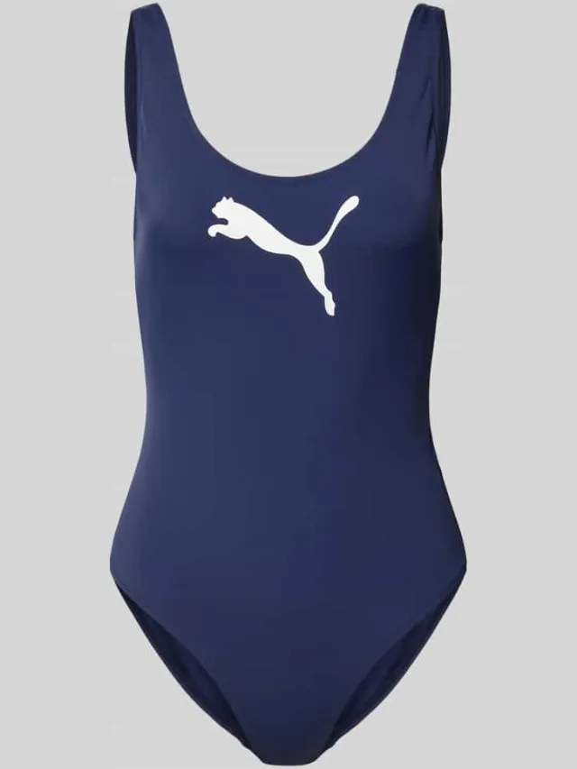 Puma Badpak met logoprint Marineblauw