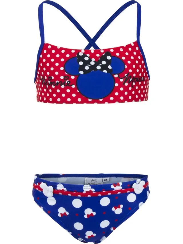 Disney Minnie Mouse - Bikini - Rood / Blauw - 6 jaar - 116cm