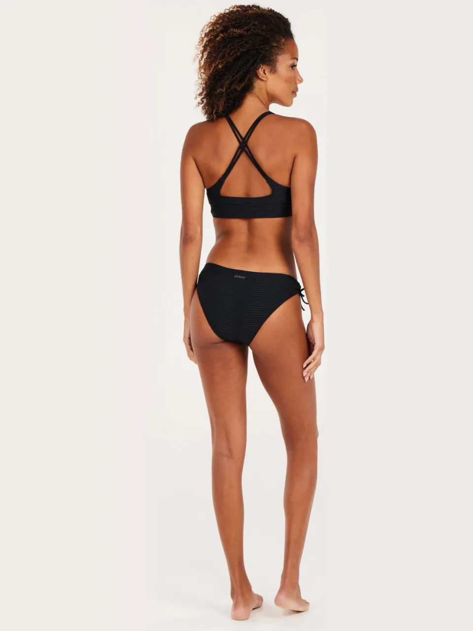 Protest strik bikinibroekje MIXBACK met ribstructuur zwart, foto 3