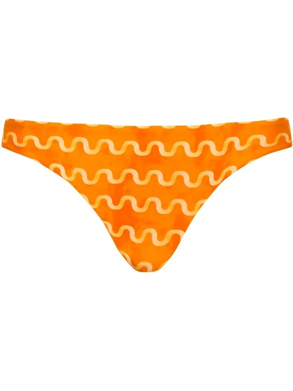 Seafolly Women's Soundwave Hipster Tie Side - Bikinibroekje, oranje