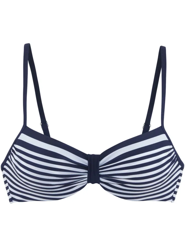 beugelbikinitop marineblauw gestreept, foto 2