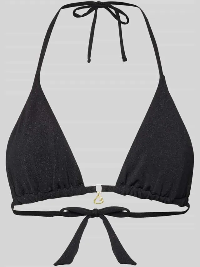 banana moon Driehoekbikini met vetersluiting model 'RICO LIGHTGLITTER' Zwart