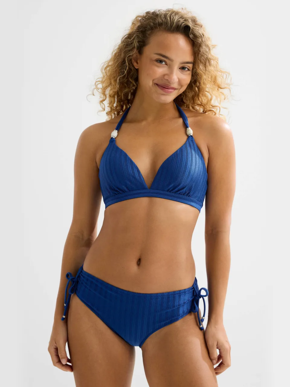 BEACHWAVE halter bikinitop kobaltblauw
