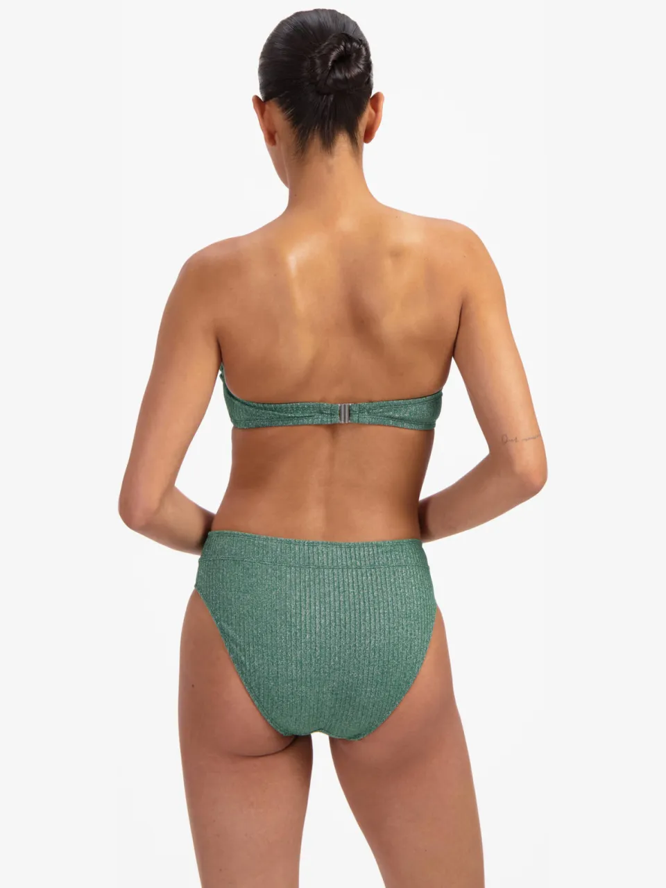 Beachlife voorgevormde bandeau bikinitop groen, foto 8