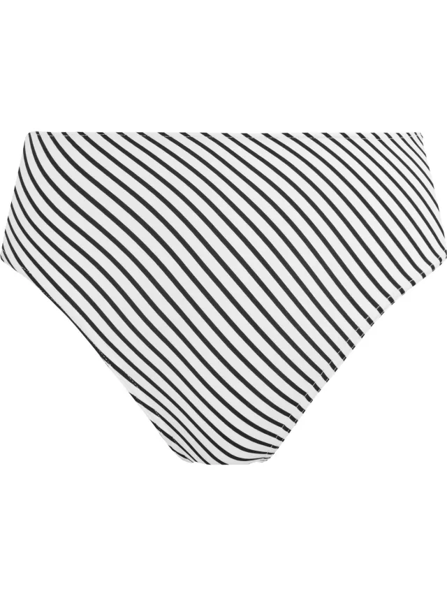 Freya JEWEL COVE HIGH WAIST BIKINI BRIEF Dames Bikinibroekje - Stripe Black Wit