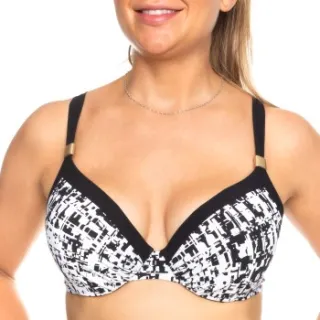 Femilet Honduras Bikini Top Moulded Versch.kleure/Patroon,Zwart,Wit
