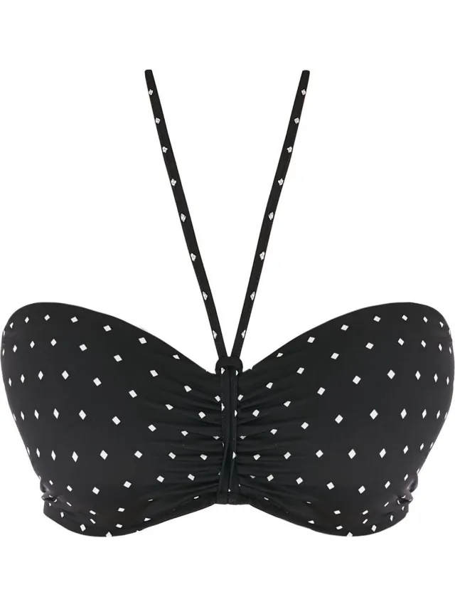 Freya Jewel cove padded bandeau - Maat 70E (EU) Zwart Wit