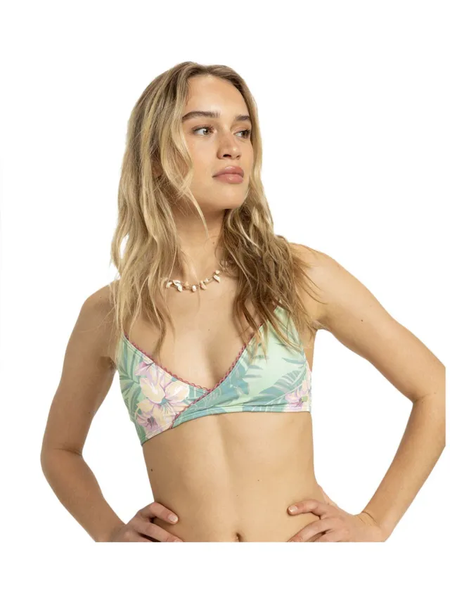 Roxy Into The Sun Fixed Tri Bikinitop Groen XS Vrouw Foam Green Coastal Breeze