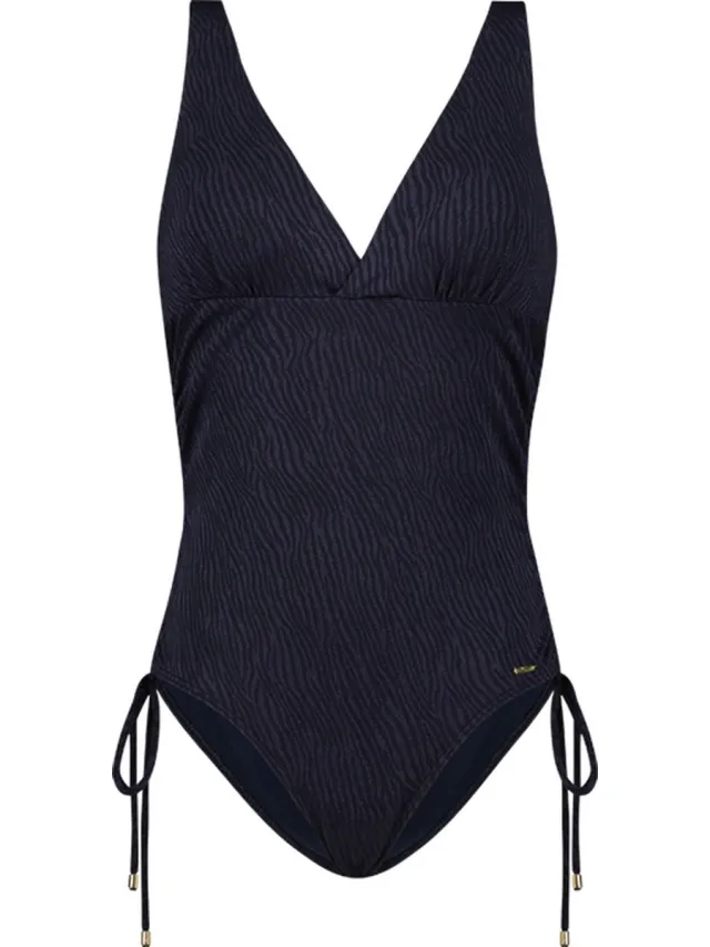 Cyell Midnight Zebra badpak met voorgevormde cups - dames