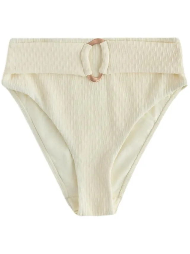 Next Dames - Hardware bikinibroekje met hoge taille - Crème Cream Woven