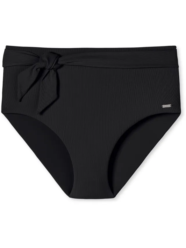 Schiesser Bikinislip met hoge taille gevoerd bindceintuur zwart – California Dream