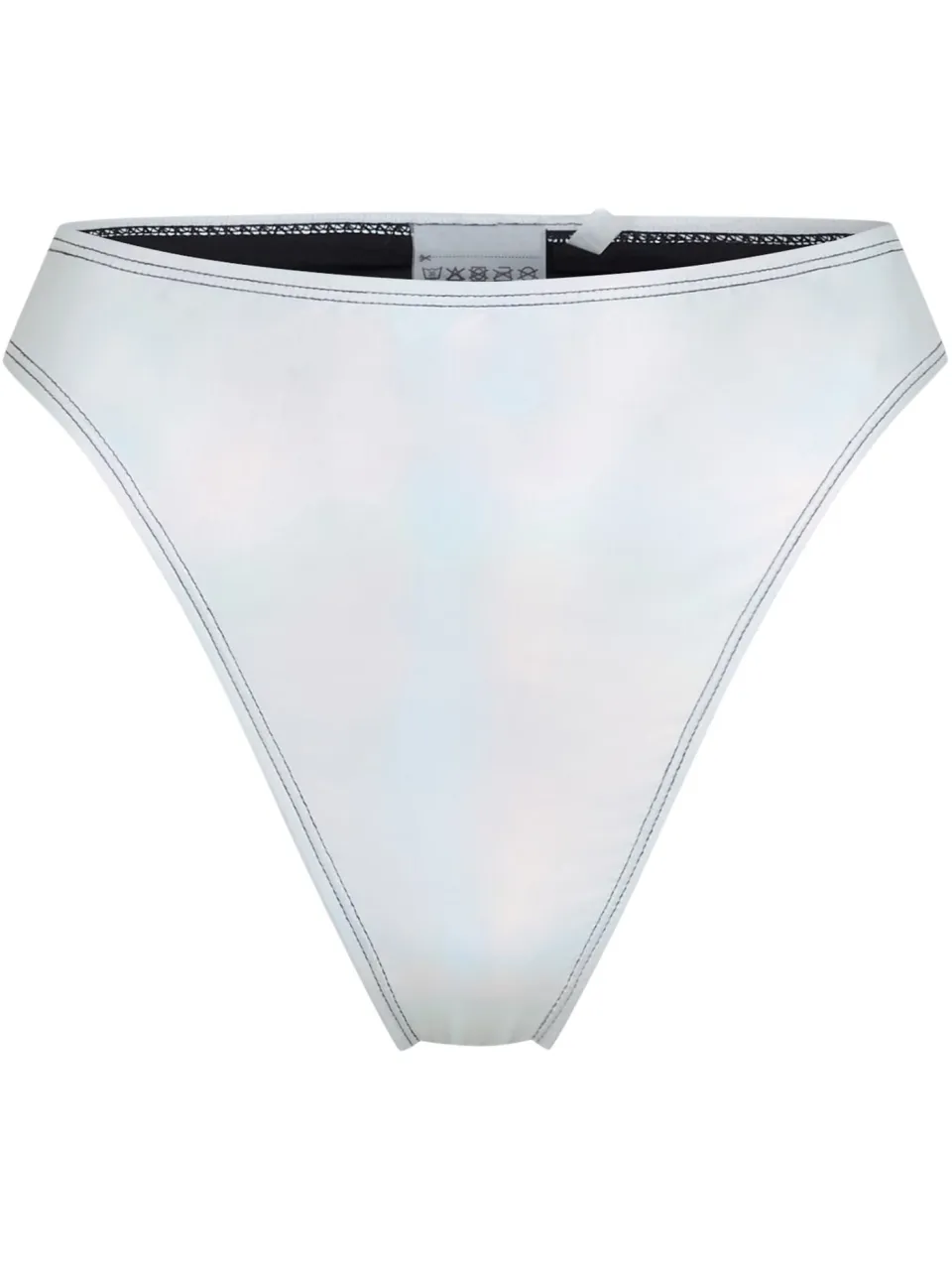 Brave Soul Holografische bikinibroekjes met hoge taille voor dames (Metaalzilver) zilver, foto 2