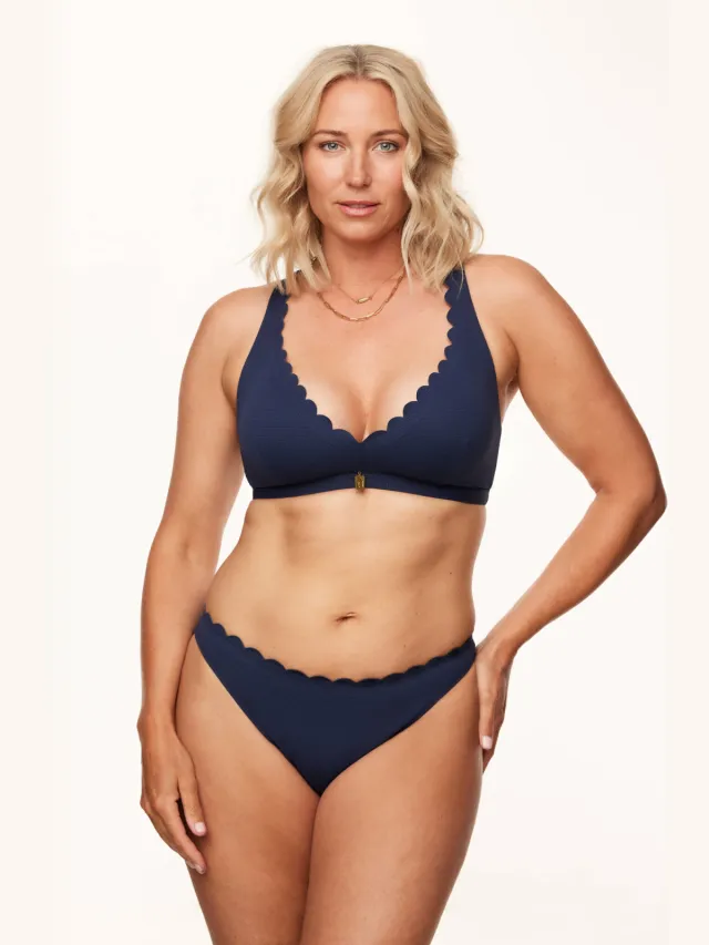 Annadiva Swim bikinibroekje Waves donkerblauw