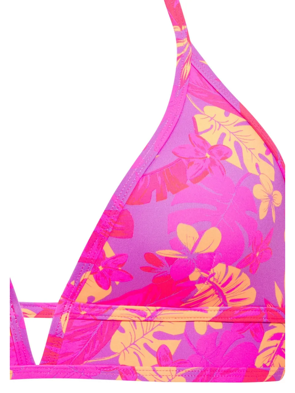 triangelbikinitop roze met bloemenprint, foto 2