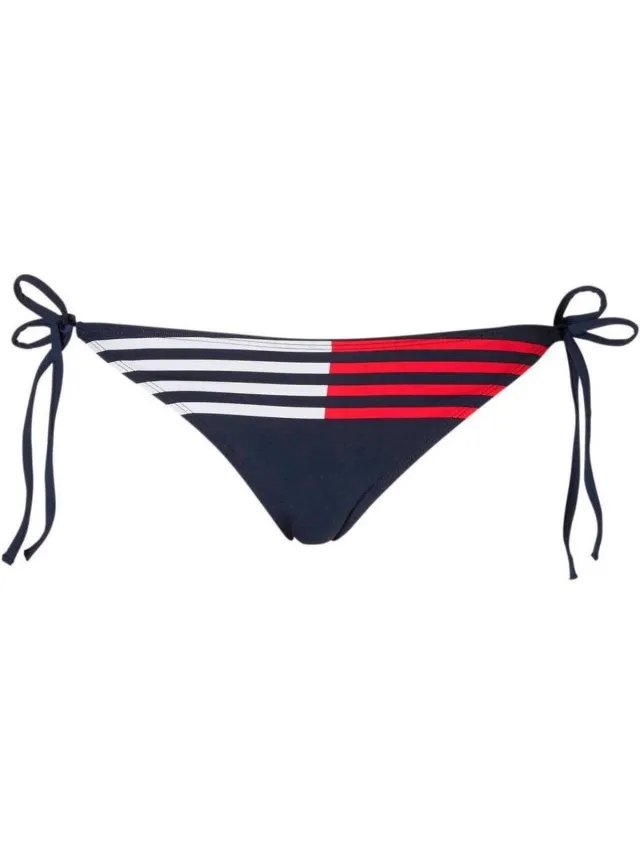 Tommy Hilfiger strik bikinibroekje met strepen marine blauw