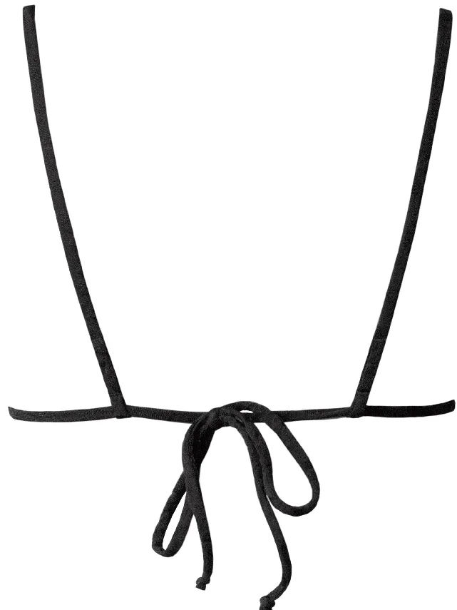 Anekdot dames vegan Triangel Bikinitop Olbia Zwart Bloemenjacquard, foto 2