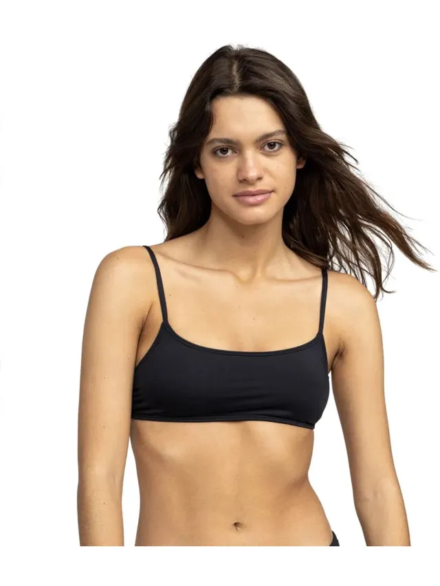 Roxy Beach Classicslette Bikinitop Zwart M Vrouw Anthracite