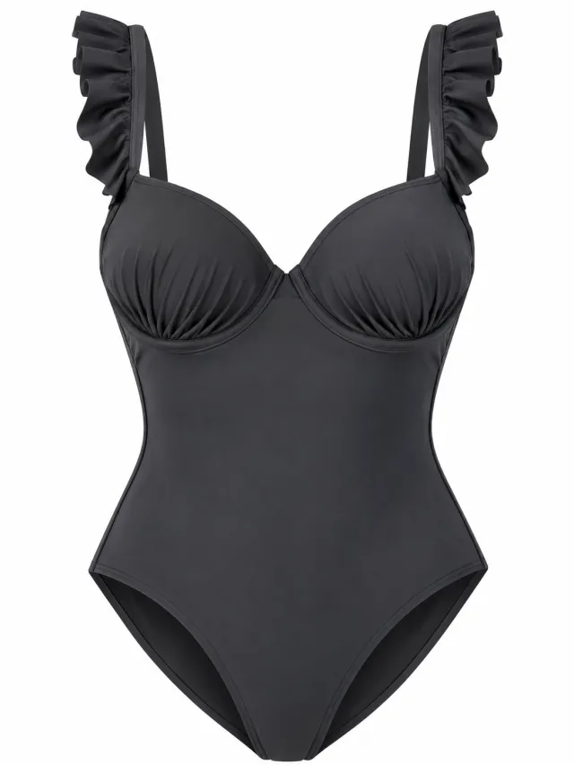 Cyell Caviar Foam Badpak Dames – Voorgevormde Cups – Elegant Zwempak – Comfortabele Pasvorm – Luxe Dames Badmode – Strand & Zwemkleding zwart