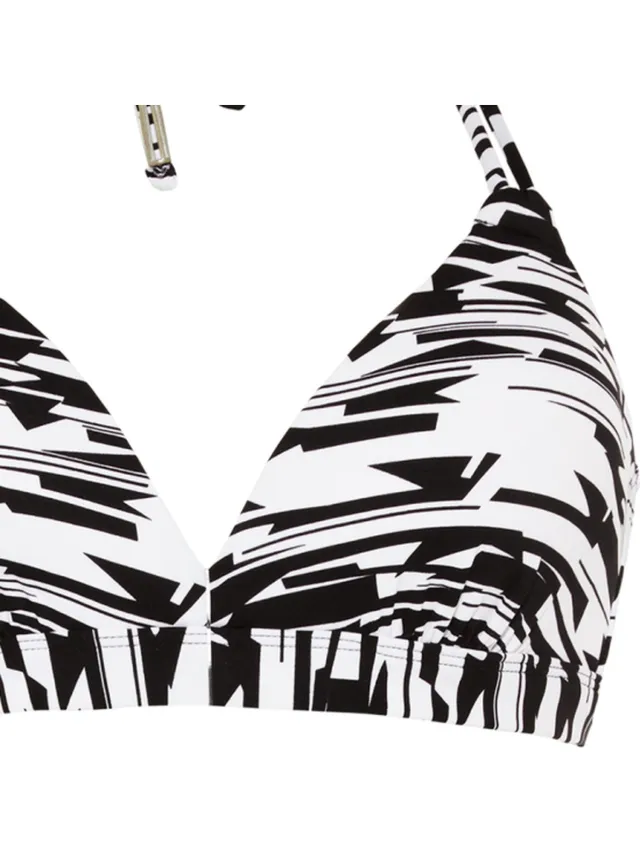 Beachlife Bikinitop - Fragments Zwart/wit