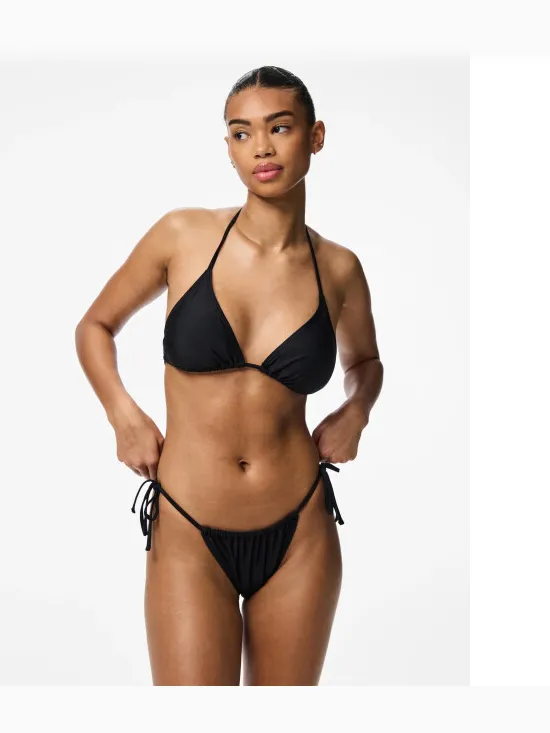Pieces Dames triangel bikini top pcbaomi effen Zwart