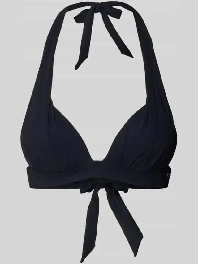 banana moon Bikinitop in Look (bovenstuk) met Plooien Model 'Maho' Zwart