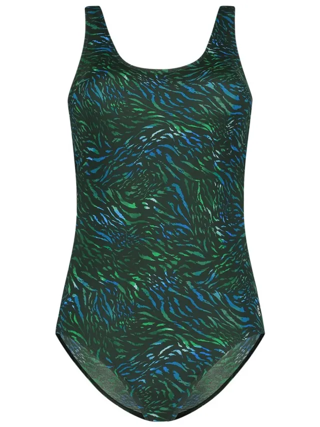 Ten Cate badpak soft cup zebra blue voor Dames