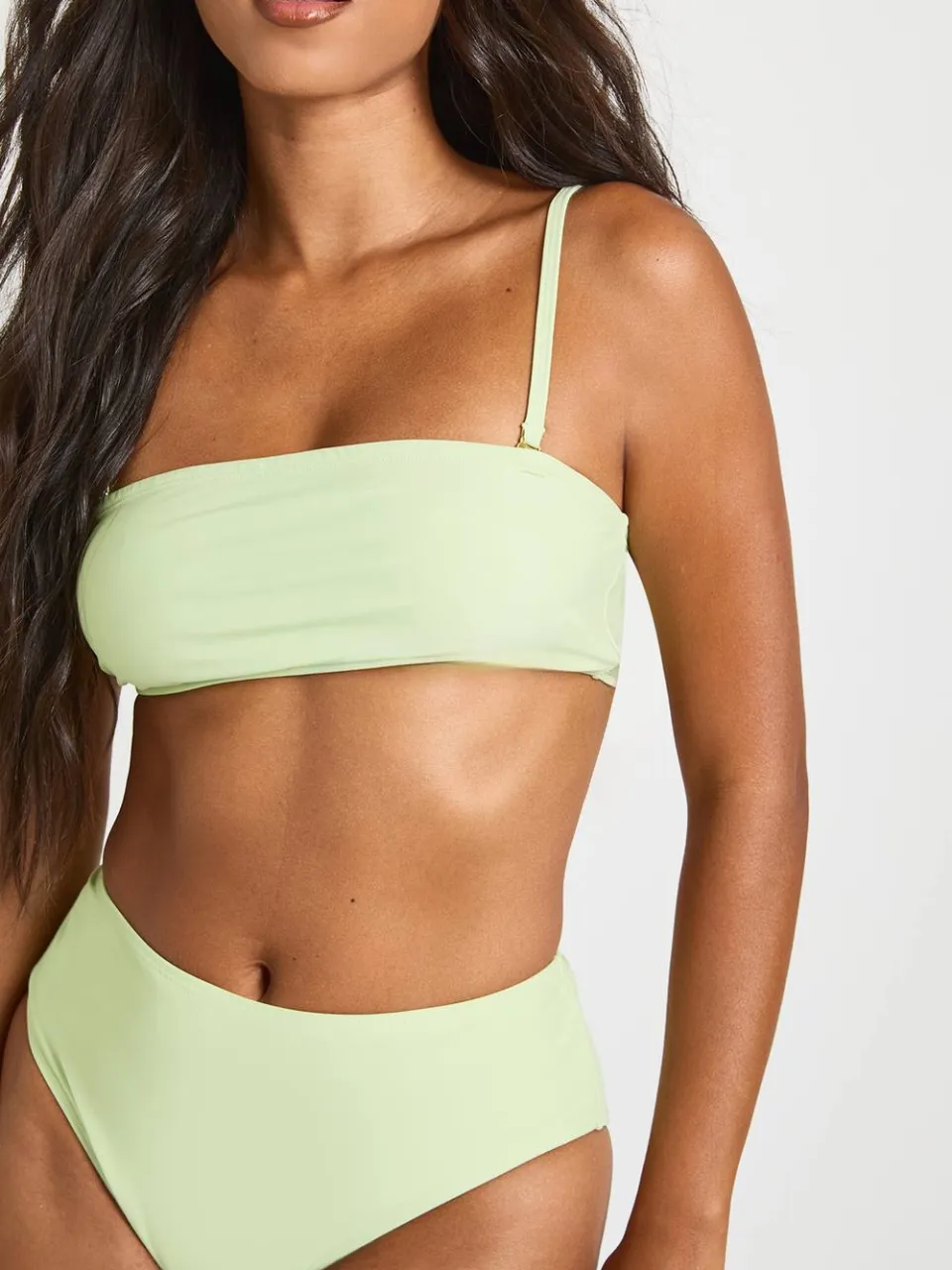 boohoo Dames Essentials Hoge Taille Bikinibroekje pistache, foto 3