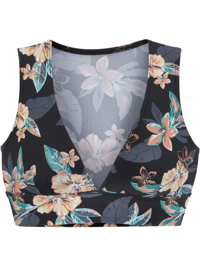 bralette-bikinitop zwart geprint, foto 2