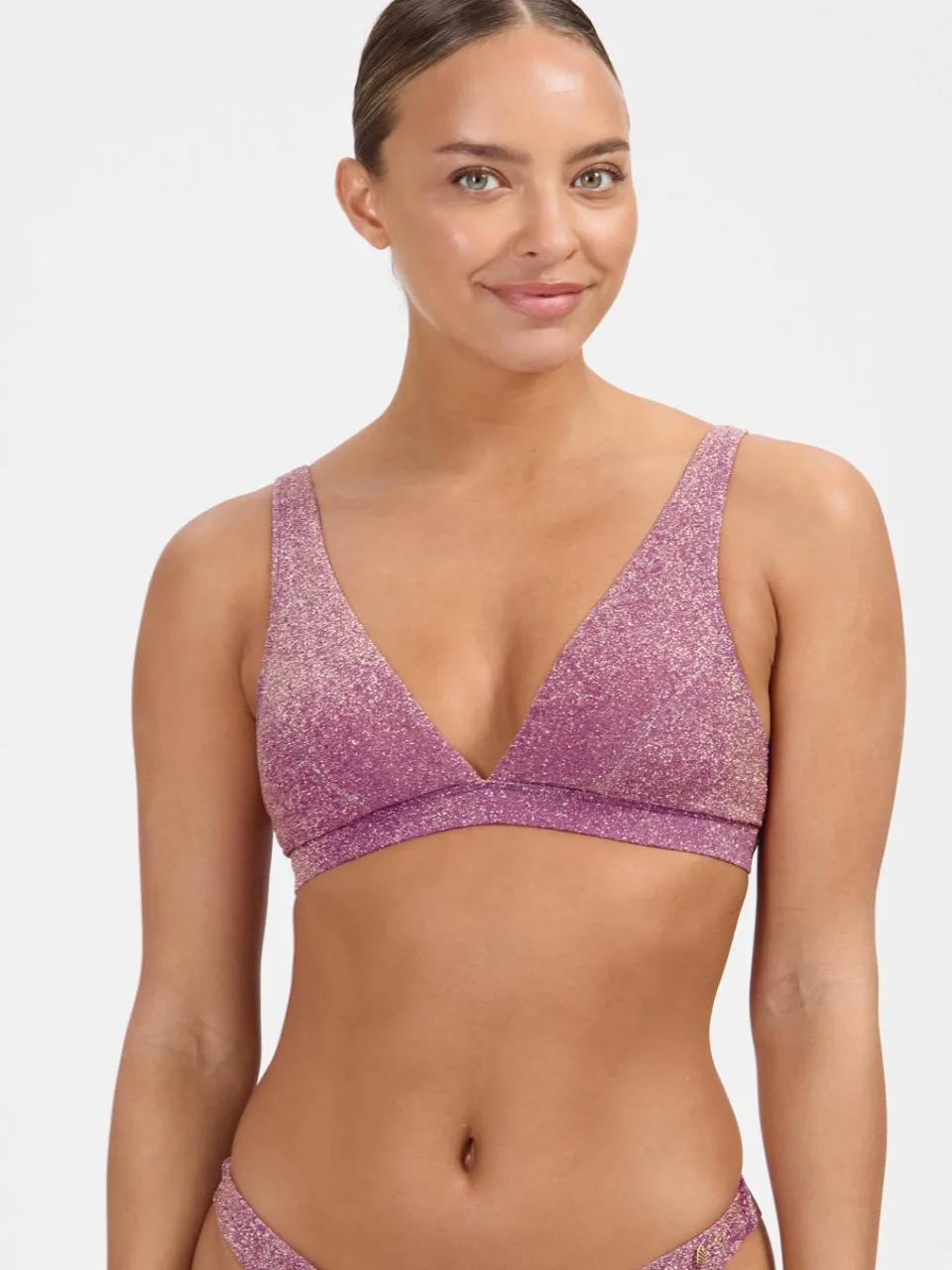 Beachlife Limited voorgevormde triangel bikinitop mauve