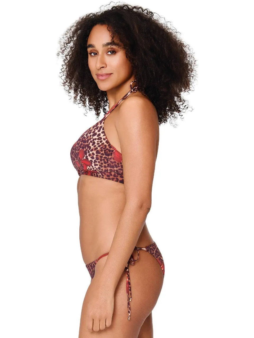 Lingadore strik bikinibroekje bruin/rood, foto 7