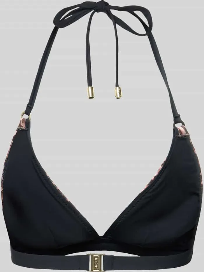 Joop! Bikinitop in triangelvorm model 'Leopard Beach' Zwart