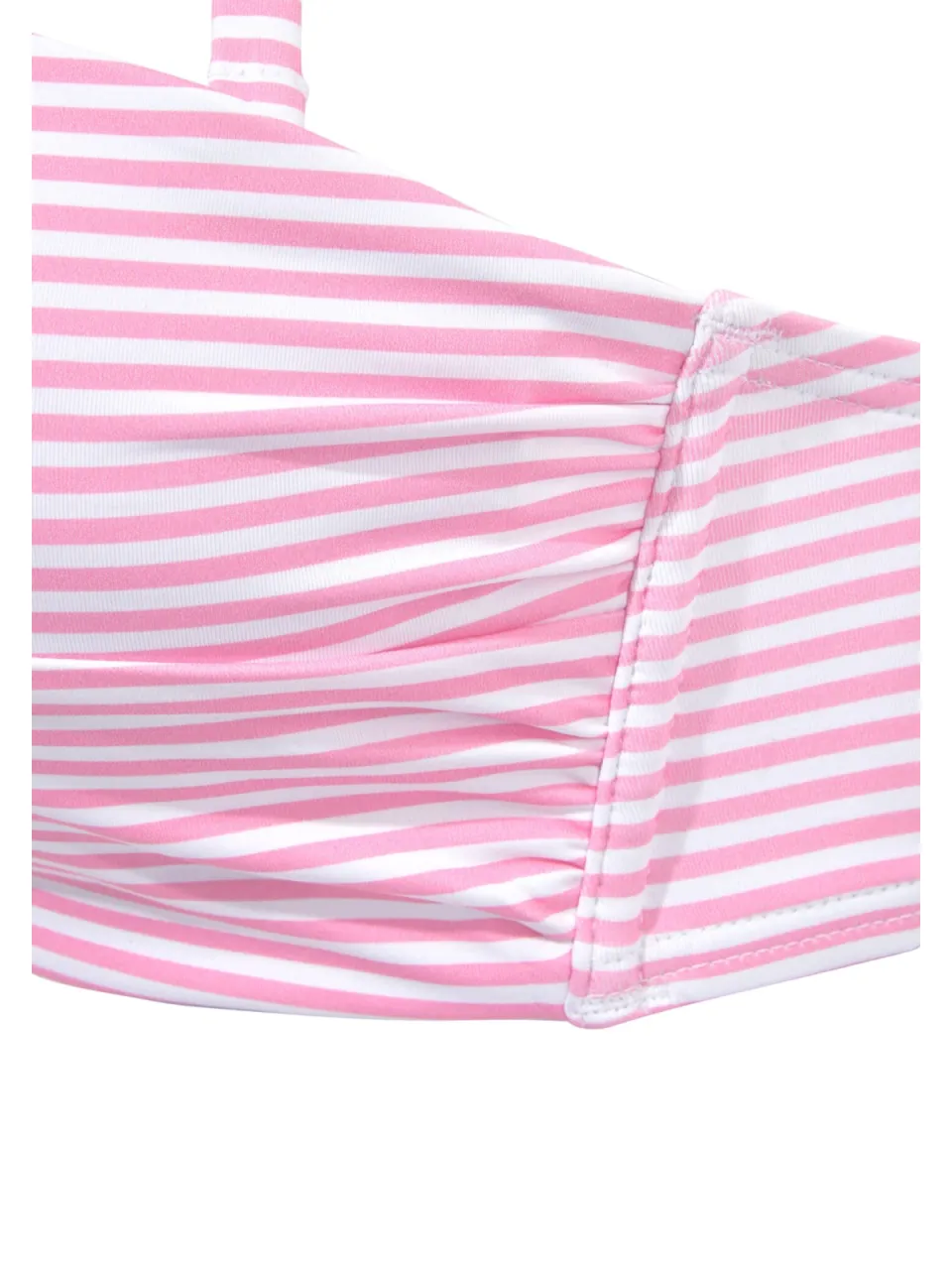 bandeaubikini met beugel roze wit, foto 2