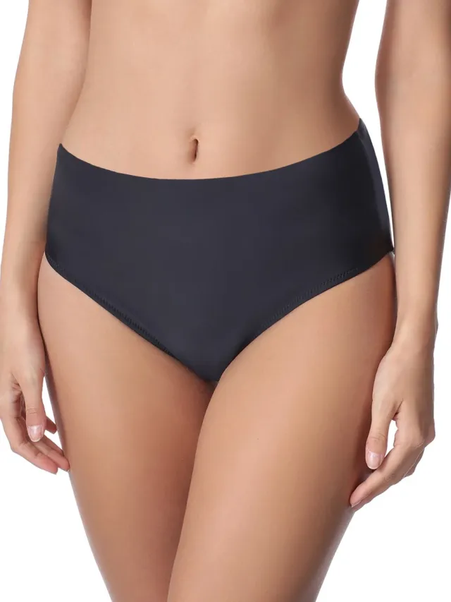 Merry Style MS-VO-M72W Dames Zwembroek - Zwemshorts - Bikinibroekje - Elastische tailleband - Polyamide & Elastaan - Zwart (9240) - 42