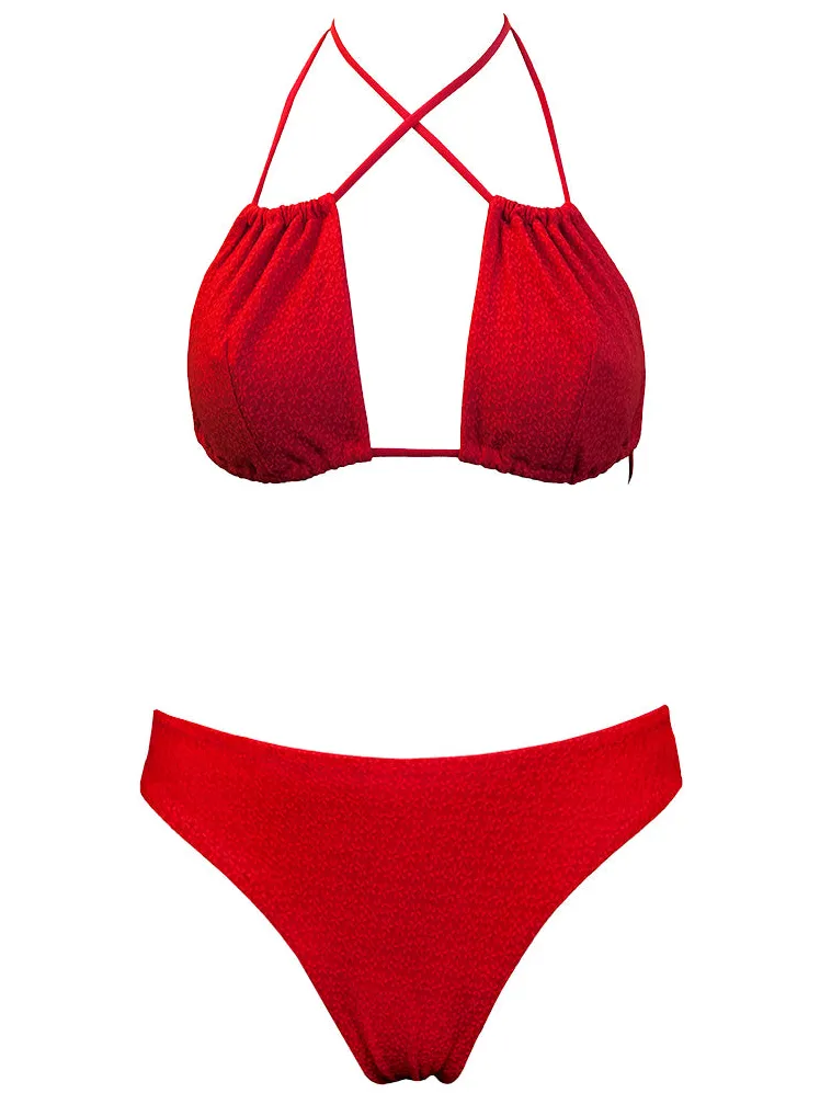 Anekdot dames vegan Bikiniset Low Versatile Skyline Slim Geranium rood, foto 2