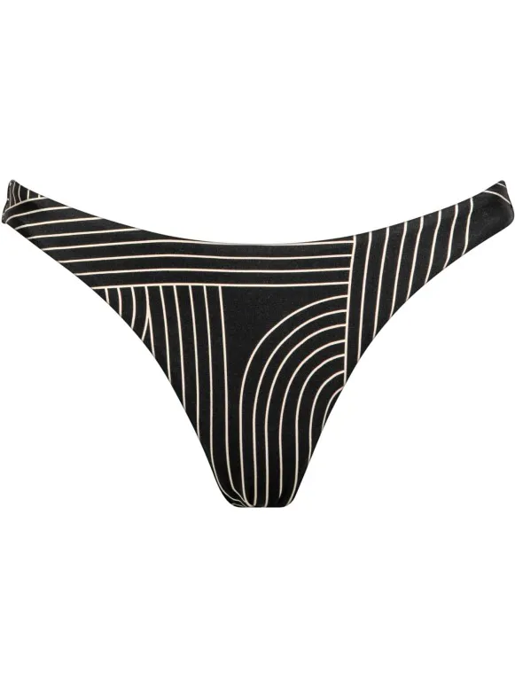 WATERCULT Women's Line Set Bikini Bottoms No. 689 - Bikinibroekje, zwart/grijs