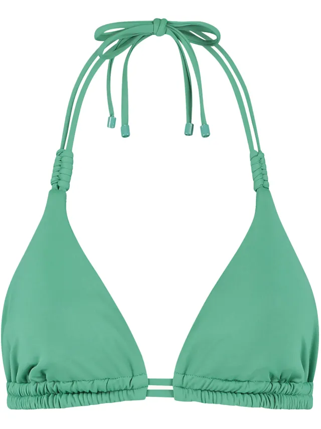 Cyell voorgevormde triangel bikinitop Green Oasis groen, foto 2