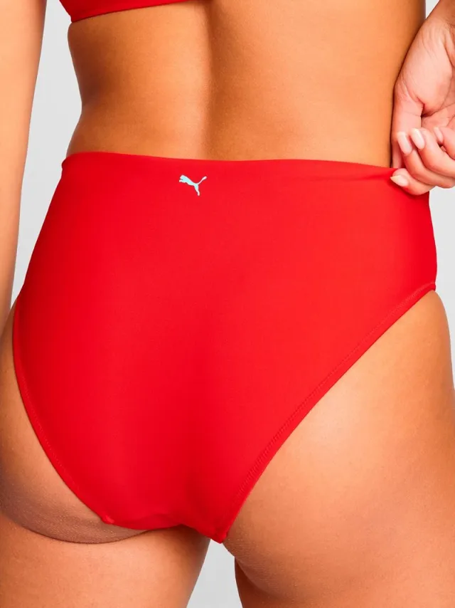 Puma Bikinibroekje High Waist Brief Rood-XS